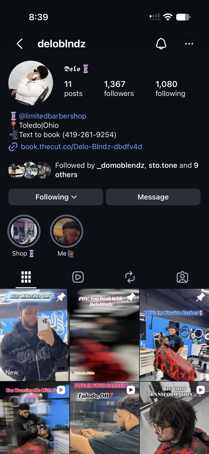 Delo’s Instagram profile image